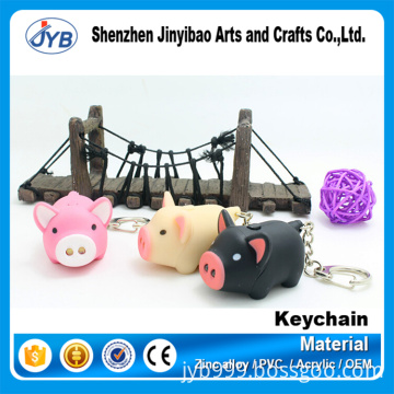 Shenzhen factory price cheap many animal designs mini led flashlight keychain keyrings